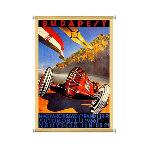 Budapest Grand Prix Metal Sign Wall Decor 25 x 38