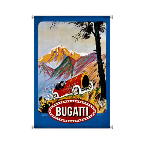 Bugatti Red Metal Sign Wall Decor 25 x 38