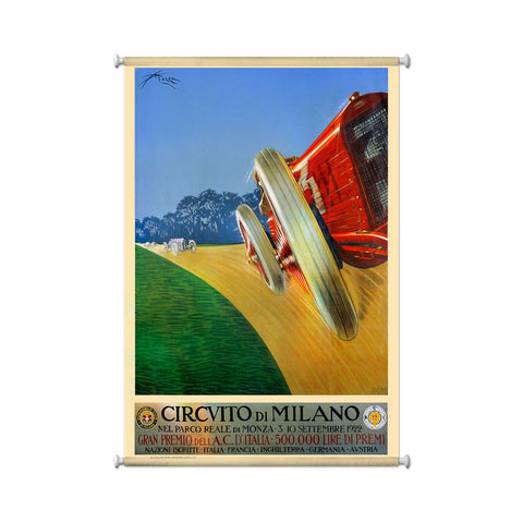Milan Grand Prix Metal Sign Wall Decor 25 x 36