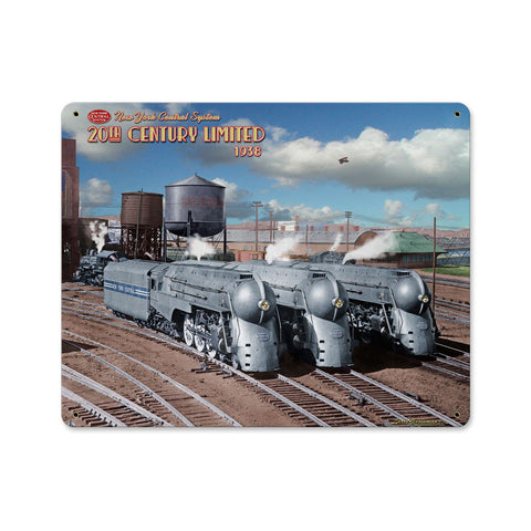 20th Century Metal Sign Wall Decor 15 x 12