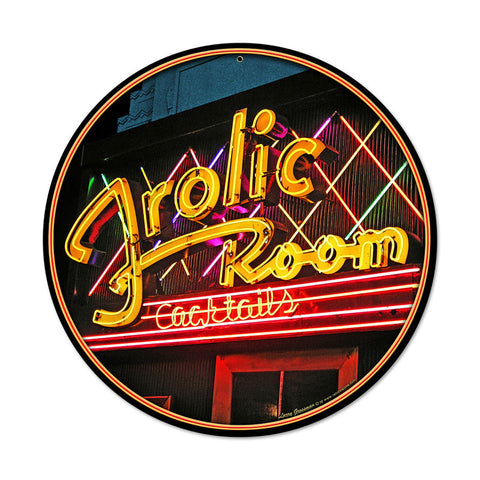 Frolic Room Metal Sign Wall Decor 14 x 14