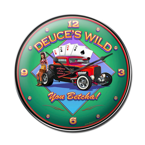Deuces Wild II Metal Sign Wall Decor 14 x 14