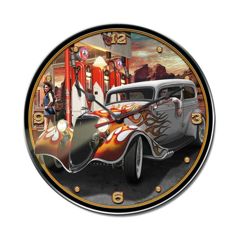 Canyon Gas Clock Metal Sign Wall Decor 14 x 14