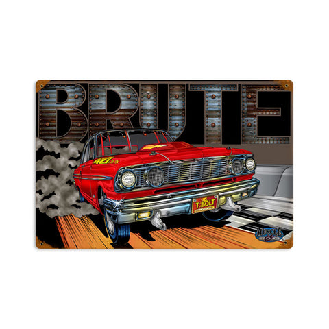 Brute Metal Sign Wall Decor 18 x 12