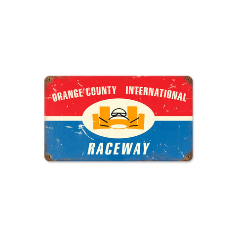 Orange County Raceway Metal Sign Wall Decor 14 x 8
