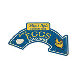 Eggs Arrow Metal Sign Wall Decor 21 x 10
