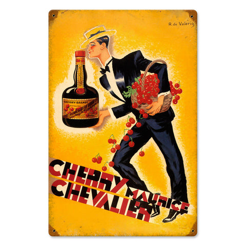 Cherry Brandy Metal Sign Wall Decor 12 x 18