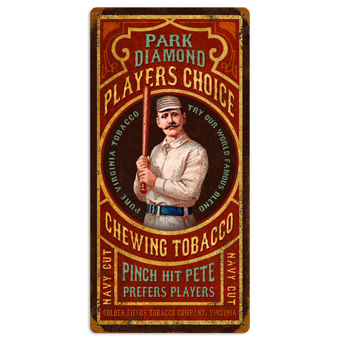 Park Diamond Tobacco Metal Sign Wall Decor 12 x 24