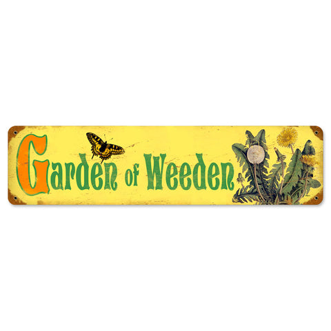 Garden Weeden Metal Sign Wall Decor 20 x 5