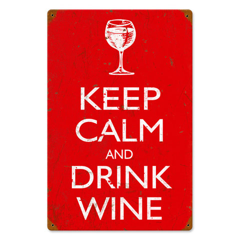 Keep Calm Metal Sign Wall Decor 12 x 18
