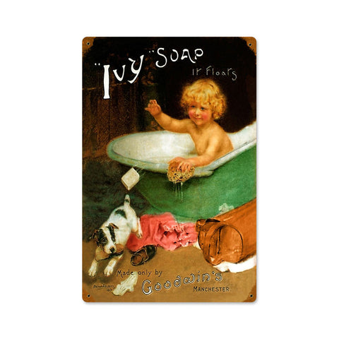 Ivy Soap Metal Sign Wall Decor 12 x 18