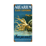 East London Aquarium Metal Sign Wall Decor 12 x 24