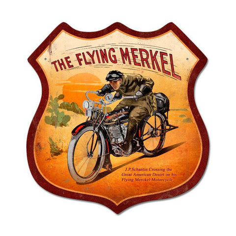 Flying Merkel Metal Sign Wall Decor 15 x 15