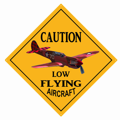 Caution Low Flying Aircraft Sign 12x12
