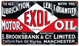 Vintage Exol Oil Sign 8x14