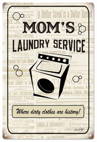 Vintage Moms Laundry Service Sign