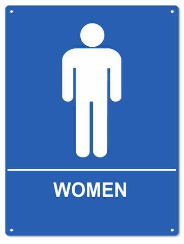 Womens Restroom Metal Sign