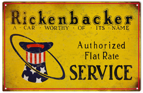 Vintage Rickenbacker Service Sign 8x14