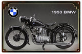 Vintage 1953 BMW Motorcycle Sign