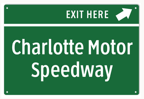 Charlotte Motor Speedway Metal Sign