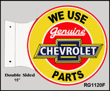 Chevrolet Parts Flange Metal Sign