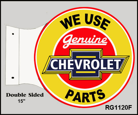 Chevrolet Parts Flange Metal Sign