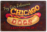 Vintage Chicago Hot Dog Sign