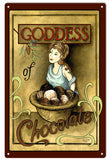 Vintage Goddess Of Chocolates Sign