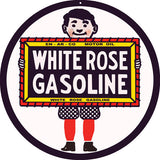 White Rose Gasoline Sign 14 Round