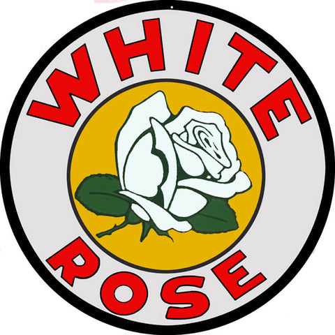 White Rose Motor Oil Metal Sign
