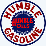 Humble Gasoline Sign 18 Round