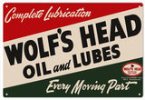 Wolfs Head Oil And Lube Sign