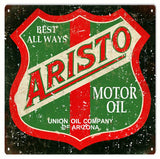 Vintage Aristo Motor Oil Sign 12x12