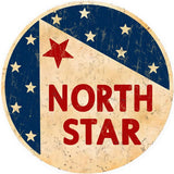 Vintage North Star Gasoline Sign 18 Round