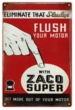 Vintage Zaco Super Motor Oil Sign