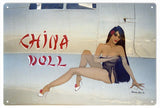 Timeless Nose Art China Doll Sign