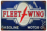 Vintage Fleet Wing Motor Oil Sign