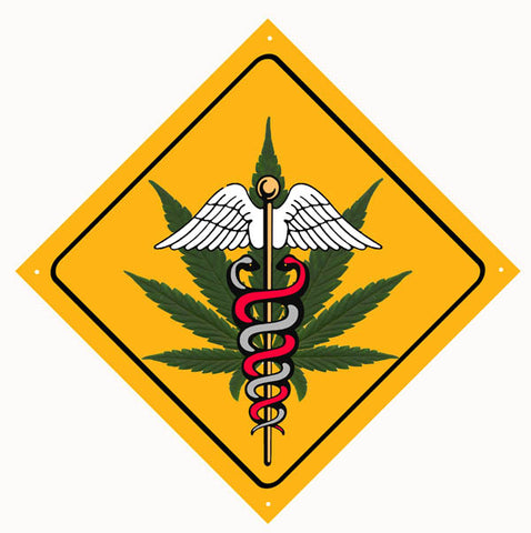 Marijuana Cannabis Leaf Sign 12x12