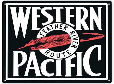 Western Pacific Railroad Metal Sign