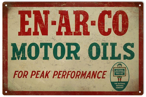 EN AR CO Motor Oil Sign 8x14