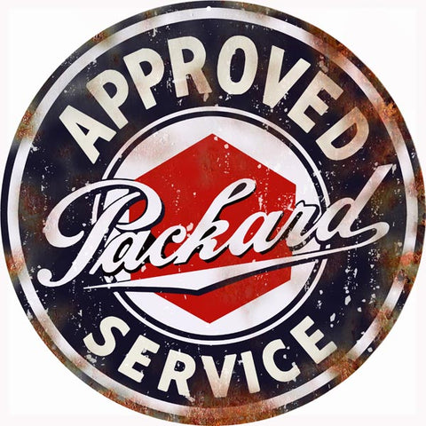 Vintage Packard Service Sign 14 Round