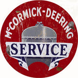 Vintage McCormick Deering Service Sign 18Round
