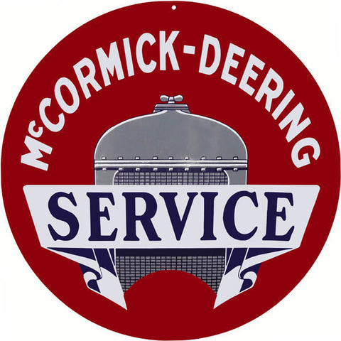 McCormick Deering Service Sign 18 Round