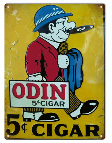 Vintage Odin Cigar Sign