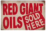 Vintage Red Giant Oils Sign