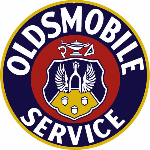 Oldsmobile Service Sign 14 Round