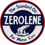 Zerolene Motor Oil Sign 14 Round