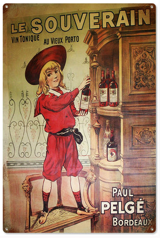 Vintage Boudeaux Wine Sign