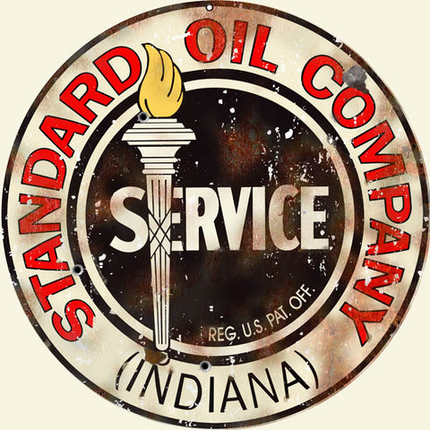 Vintage Standard Oil Motor Sign 14 Round