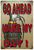 Vintage Go Ahead Make My Day Sign